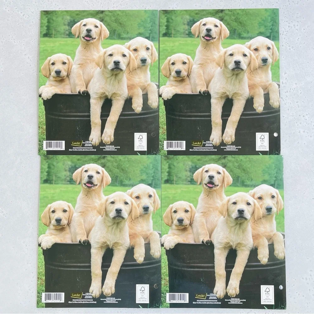 Set Of 5 Vintage Keith Kimberlin Pocket Folders Puppies Dogs